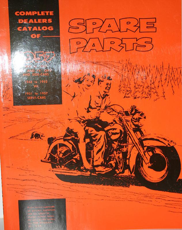 Harley  parts catalog 1949-1957 sv ohv el fl ul wl g vl