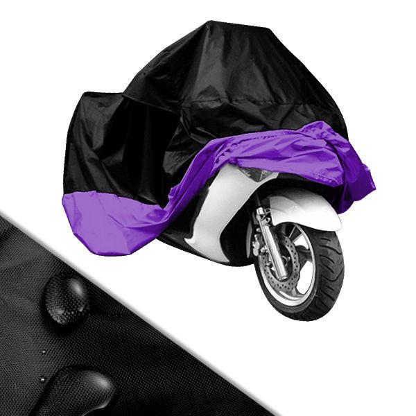 Motorcycle scooter bike cover waterproof uv protective breathable  purple blk xl