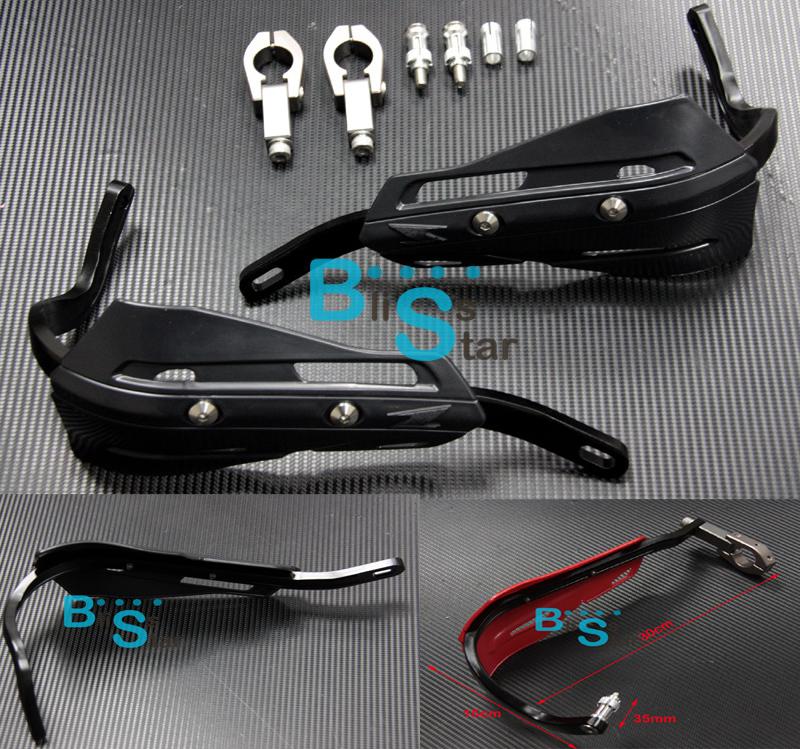 Black 7/8" dirt bike dirtbike atv motorcycle brush bar hand guards handguard