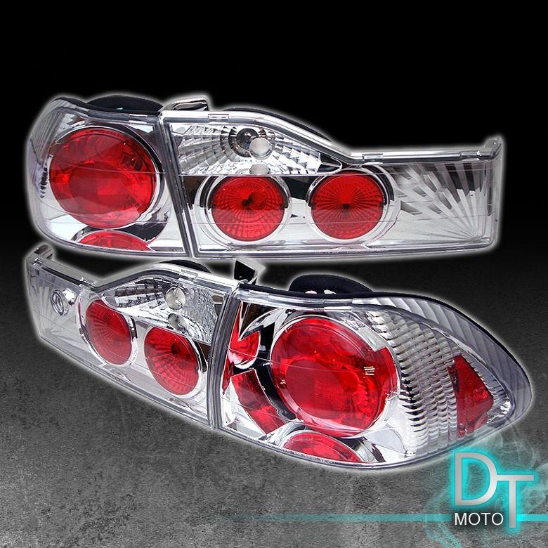 01-02 honda accord 4dr sedan clear altezza tail lights lamps left+right sets