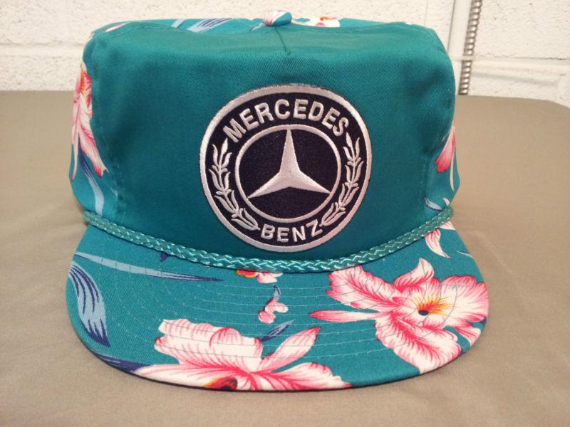 New vintage hawaiian print mercedes mesh baseball cap snapback