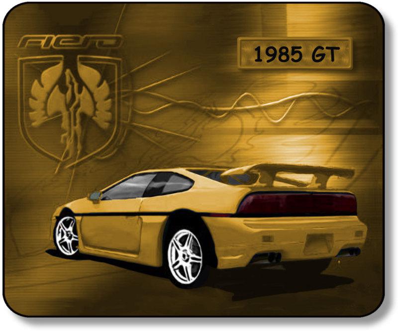 1985 customized gold fiero gt mouse pad