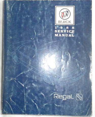 1988 buick regal  service repair manual  original 