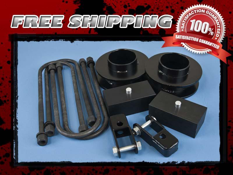 Carbon steel lift kit front 3.5" rear 2" block u-bolt shock extender 4x4 4wd