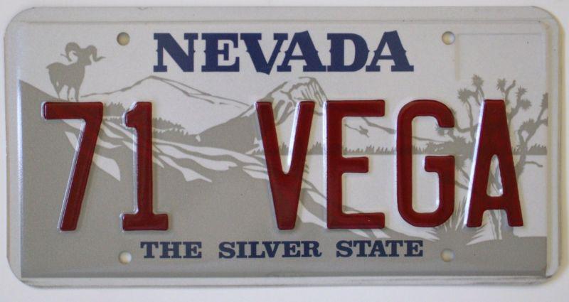71 vega metal novelty license plate for your 1971 chevy