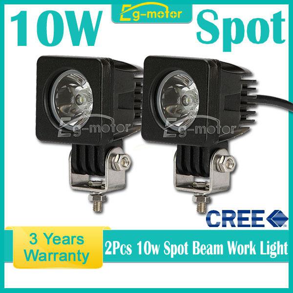 2x 2inch 10w cree led spot work light motorcycle offroad lamp car atv truck 4wd