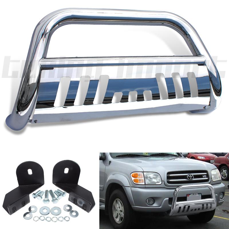 Jdm toyota sequoia tundra chrome bull bar pickup cab push guard ss bumper grille