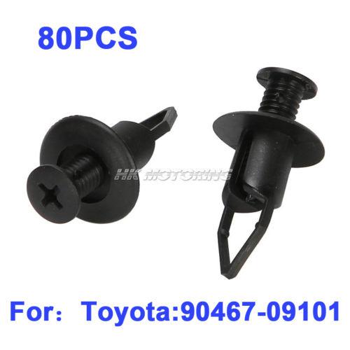 80pcs bumper cover push-type retainer clips (18 x 24 x 9mm)for toyota lexus new