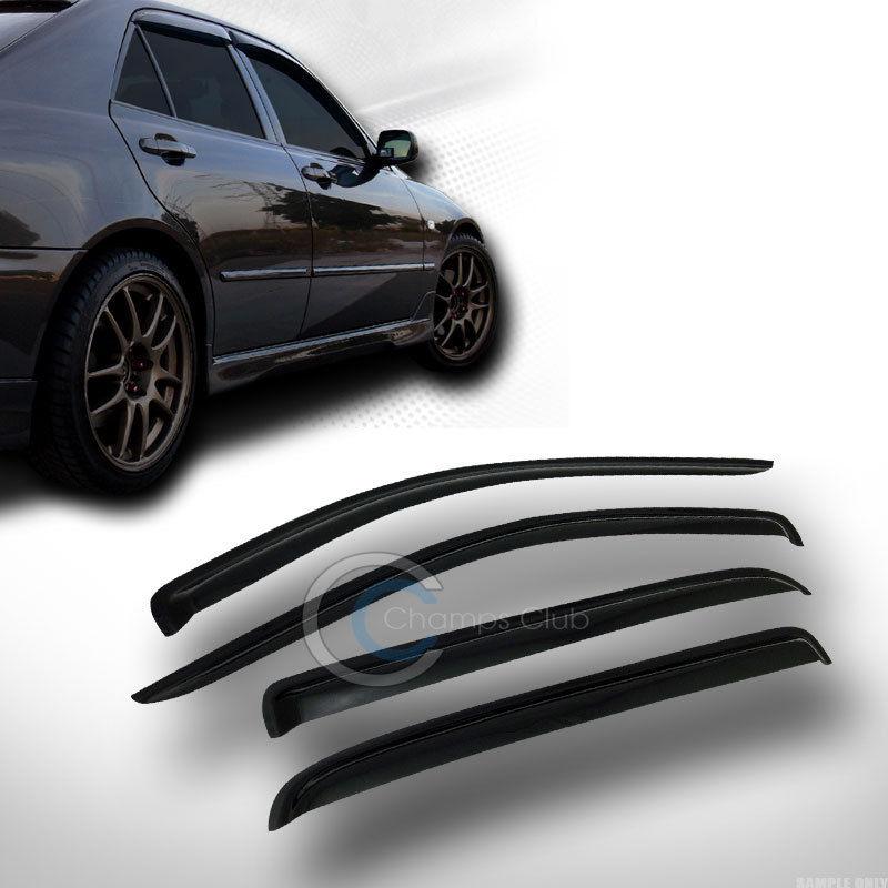 Sun/rain guards smoke shade deflectors window visor 4pc 06-09 dodge ram mega cab