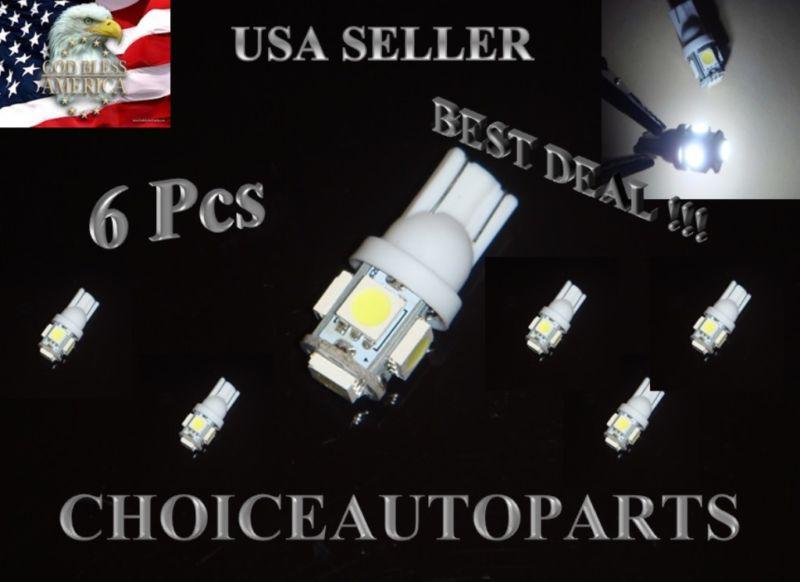 6x t10 w5w 5050 5smd led xenon white  dashboard, interior, licence plate bulbs