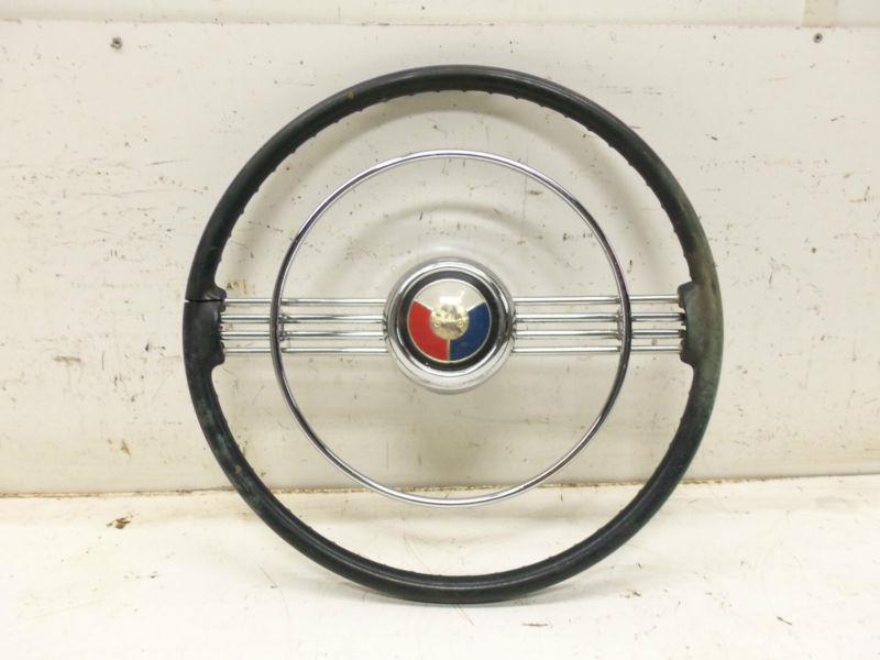 53 buick banjo spoke steering wheel horn ring cap