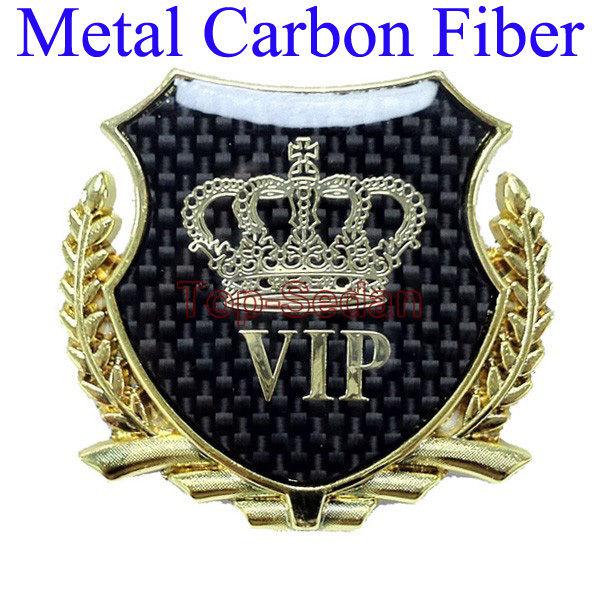 Gold metal vip carbon fiber side trunk badge sticker emblem auto 3d honda accord