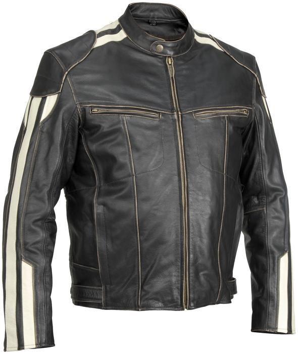 River road roadster leather motorcycle jacket black 40 us