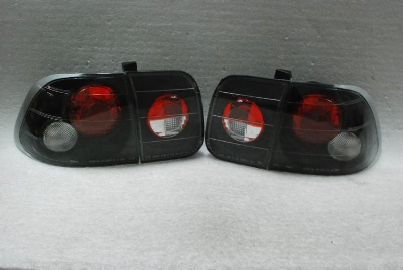 96-98 honda civic 4dr jdm black altezza tail lights lamps upgrade left+right