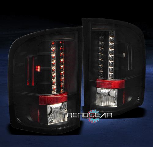 07-11 chevy silverado 1500 2500 3500 hd led tail brake light lamp black 08 09 10