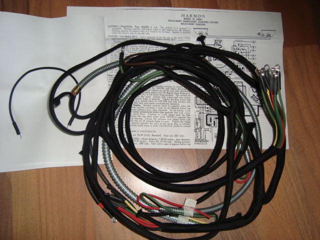 1928-1929 marmon main wire harness model 78