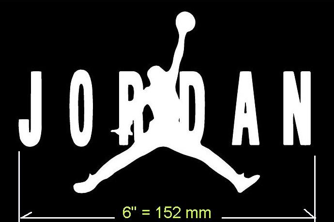 (1 x) 6'w   michael jordan micheal air decal vinyl sticker any colour type e