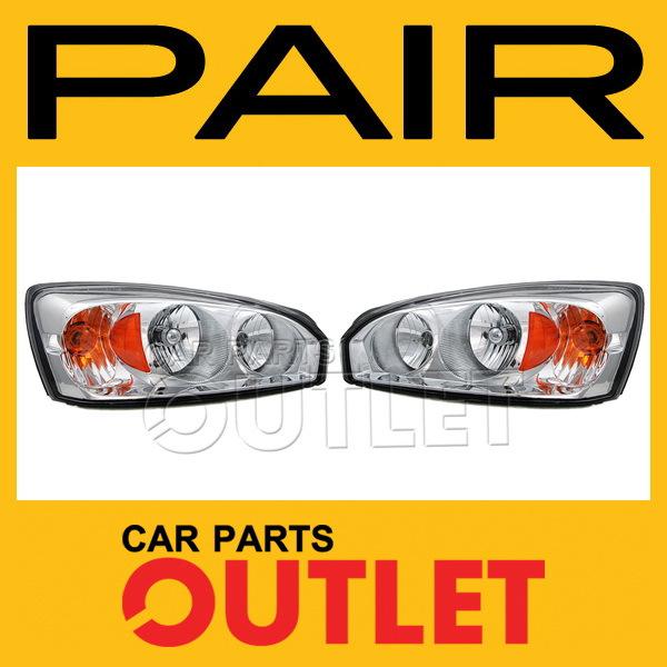 04-07 chevy malibu head light lamp pair l+r new 05 06