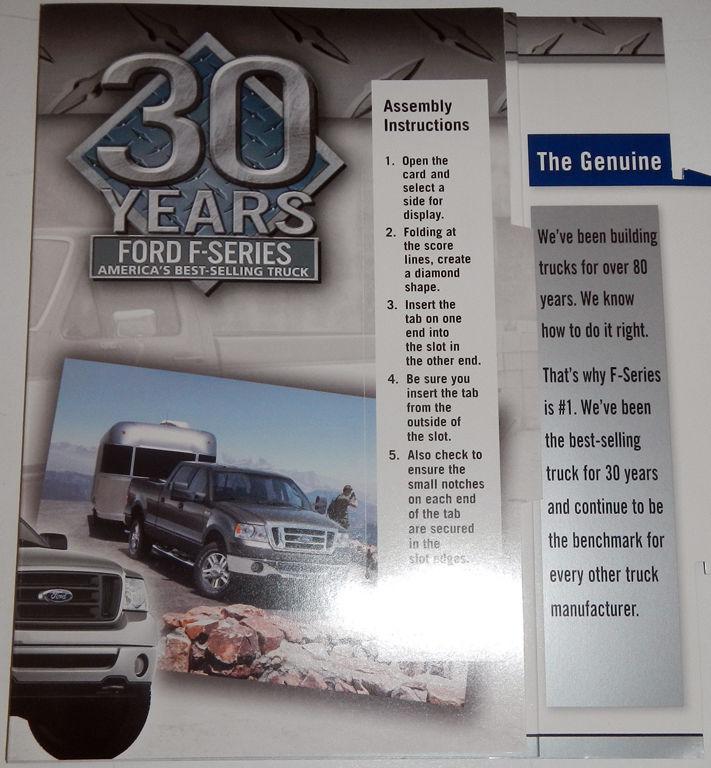 Ford f-series 30 years america’s best selling truck brochure display