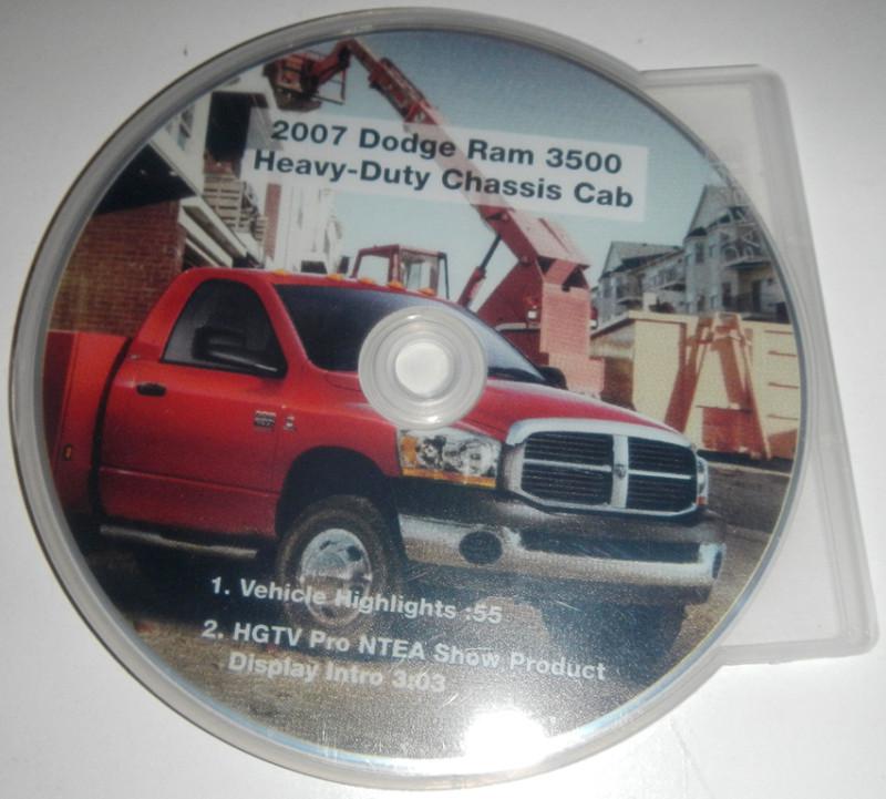 2007 dodge ram 3500 heavy-duty chassis cab cd/dvd