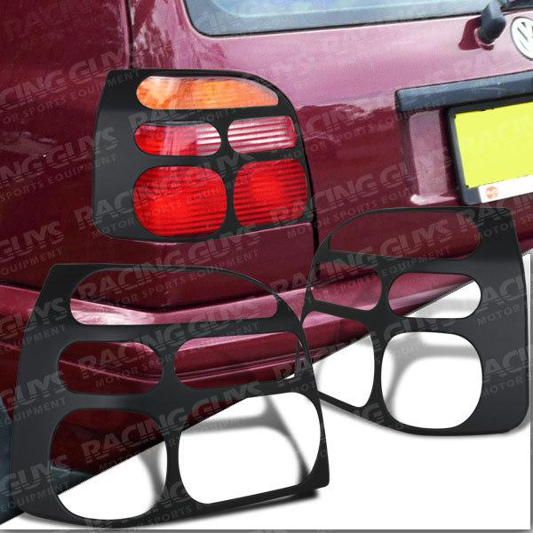 93-98 volkswagen golf mk3 iii tail lights cover lamp bezel overlay black new