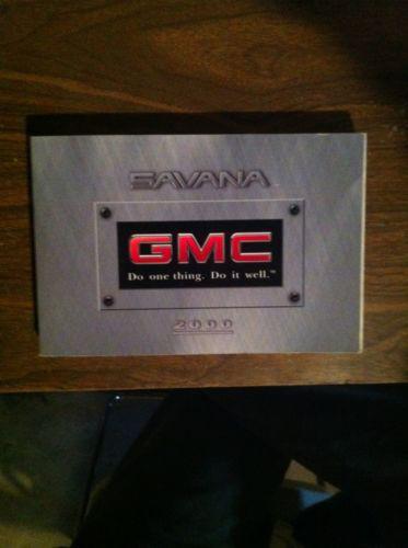 2000 gmc savana owners manual