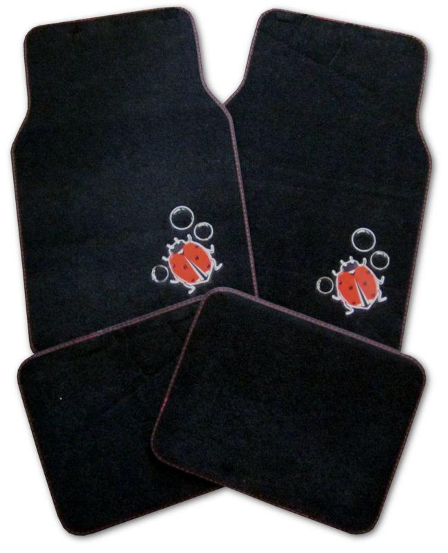 New decorative ladybug car truck auto interior floor mats set #3