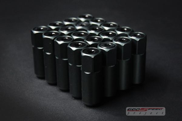 Gsp t-5 55mm gunmetal wheel rim racing lug nuts 20pcs 12 x1.25mm open close end