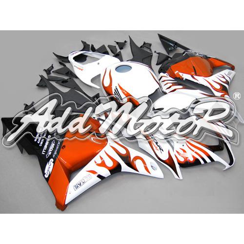 Injection molded fit cbr600rr 2009 2010 2011 2012 orange flames fairing 69n34