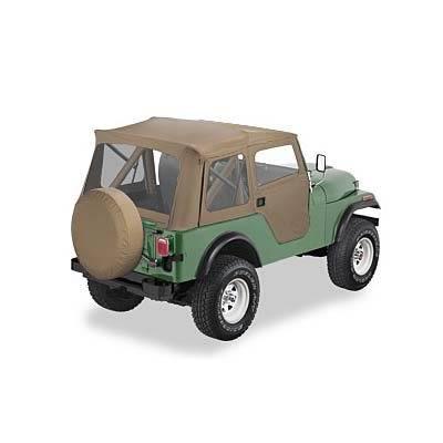 Bestop 51597-04 soft top supertop polymer cloth tan jeep cj5 each