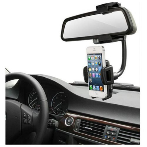 Universal 360° car rearview mirror mount holder stand cradle for cell phone gps