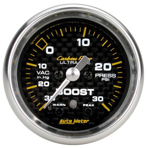 Auto meter 4777 carbon fiber; electric boost/vacuum gauge