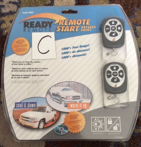 Ready remote 24927 deluxe remote car starter keyless entry &amp; alarm new