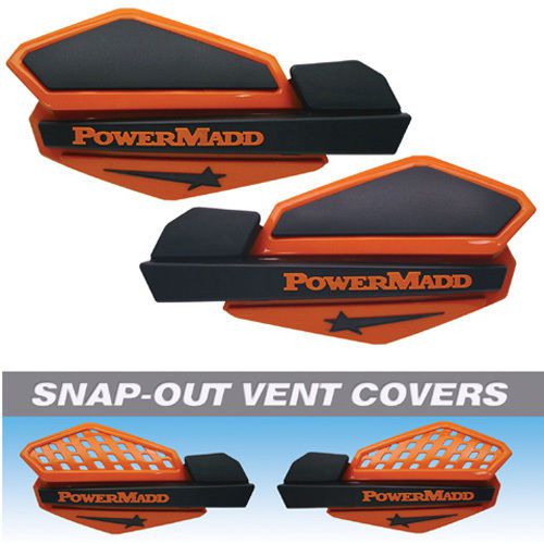 Powermadd star handguards with atv mounts orange/black **new old stock**