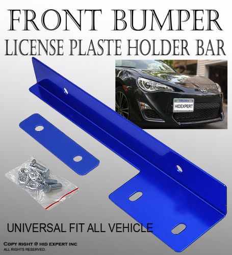 Icbeamer eagle blue aluminum bumper front license plate mount relocate fu9782