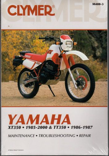 1985-2000 clymer yamaha xt350 &amp; 1986-1987 tt350  service manual new   m480-3