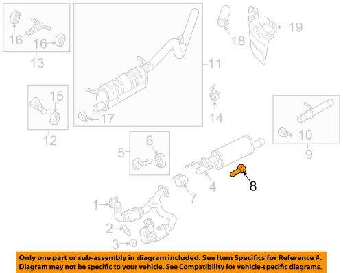 Ford oem 11-15 f-150 3.5l-v6 exhaust system-front pipe bolt w714717s439