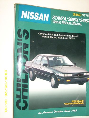 1982-92 nissan repair manual/ stanza/200sx and 240sx