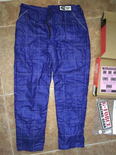 New! g-force racing 4547xlgbu nomex racing suit pants - blue - xlg