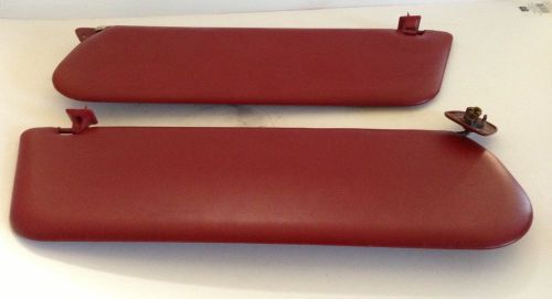 92-96  ford truck sun visors  red  f-150 f-250 f-350 xlt 93 94 95