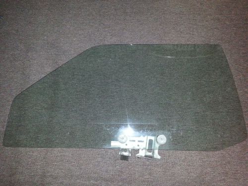 87-93 ford mustang drivers door glass window w/ brackets gt lx coupe/hatch only