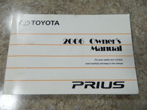 2006 toyota prius owners manual