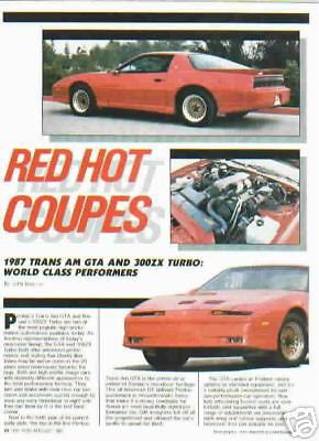 1987 nissan 300zx vs. pontiac trans am --red hot coupes