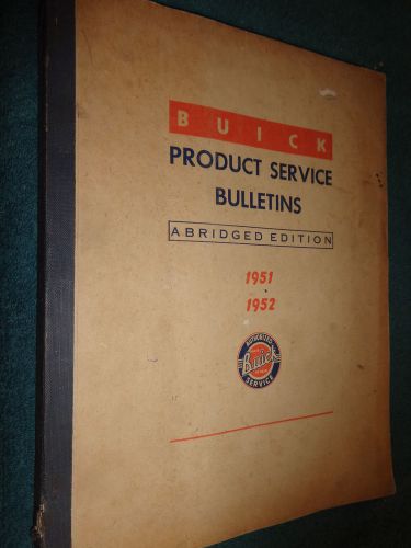 1951 / 1952 buick bound service bulletin set /  book / good original manual