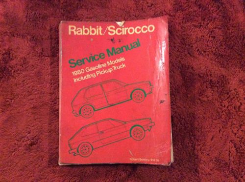 1980 volkswagen rabbit scirocco pick up bentley service manual shop repair gas