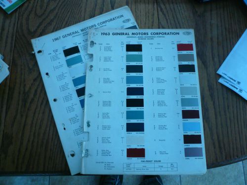 1963 1967 general motors dupont duco delux color chip paint sample - vintage