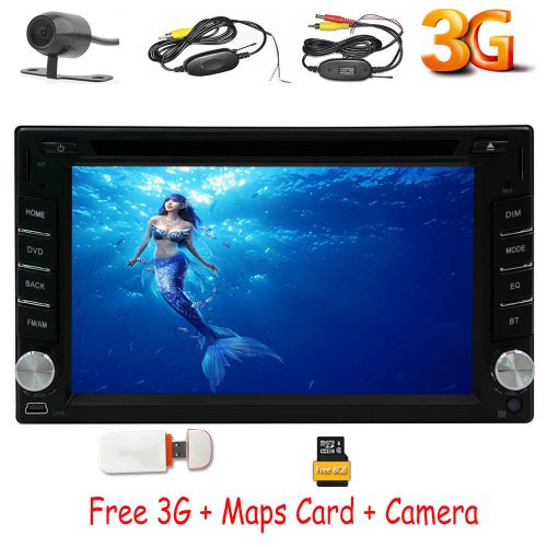 6.2&#034; car dvd player gps navigation system 3g bt aux-in usb subwoofer ipod camera