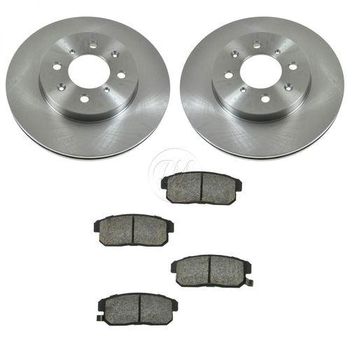 Honda fit civic hybrid front ceramic disc brake pads & 2 rotors set kit new