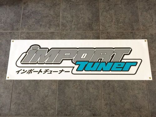 Import tuner banner sign wall garage shop magazine intake engine body kit wheels