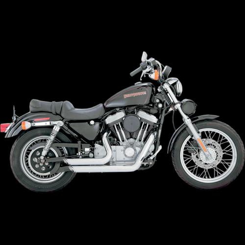 Shortshots staggered 2-into-2 exhaust, chrome for 1999-2003 harley sportster